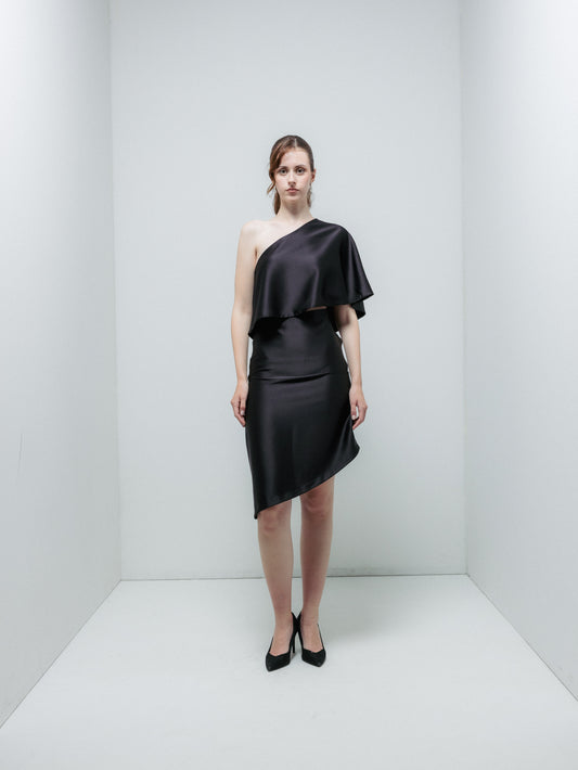 Black half-moon top