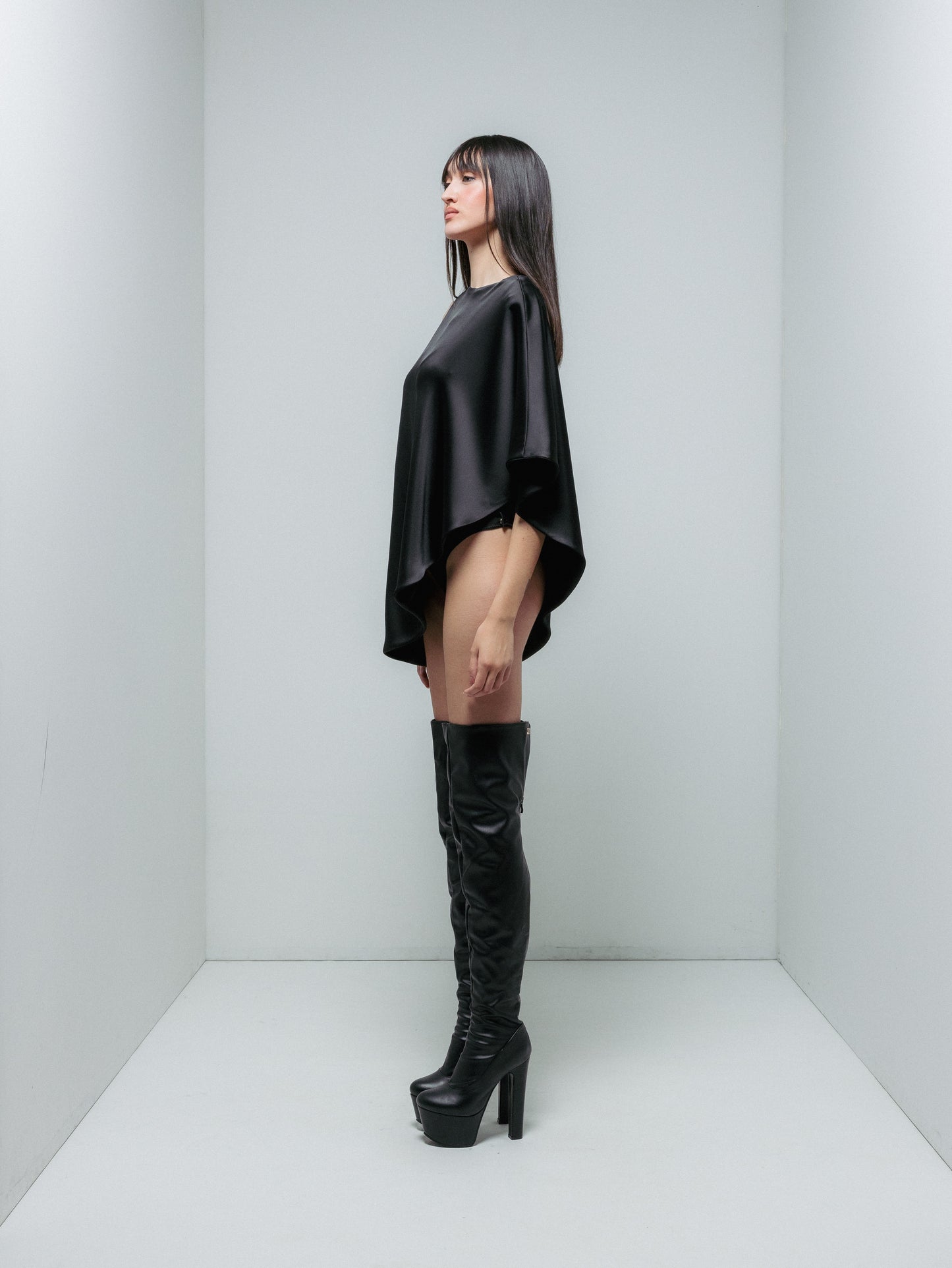 Vestido media luna negro
