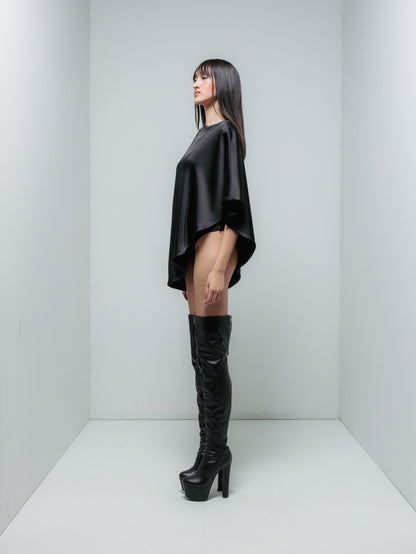 Vestido media luna negro