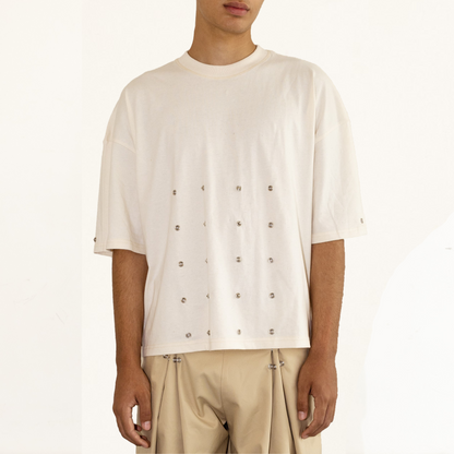 Camiseta branca quadrada
