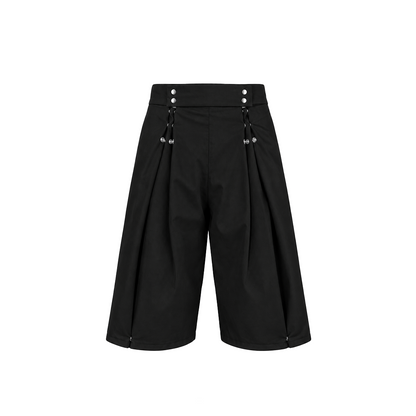 Pantalón botones doble pinza Negro