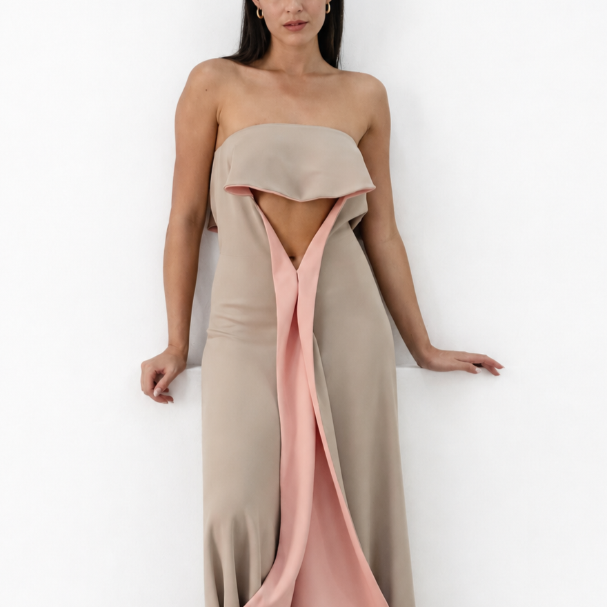 Vestido de una pieza Beige