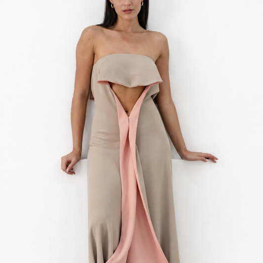 Vestido de una pieza Beige